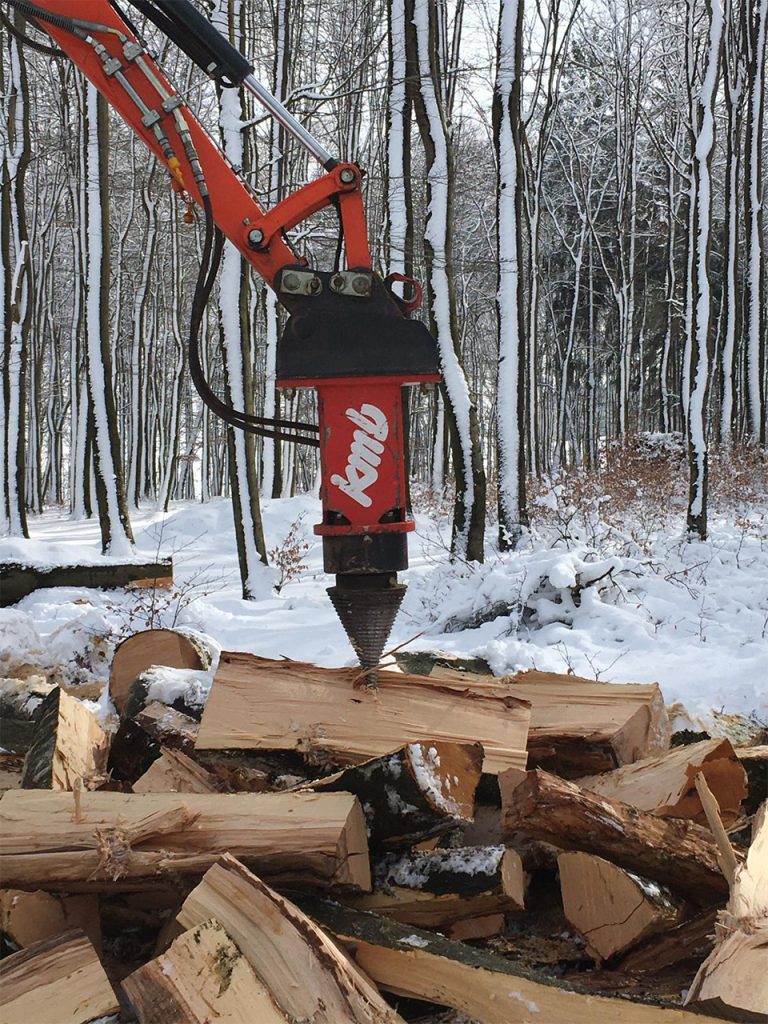 KP Bau Professionelles Großholzspalten - Bagger - Bauunternehmen Prüm Eifel